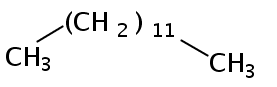 Structural formula of Tridecane