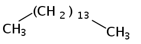 Structural formula of Pentadecane