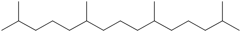 Structural formula of 2,6,10,14-Tetramethylpentadecane