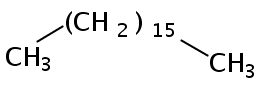 Structural formula of Heptadecane