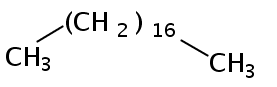 Structural formula of Octadecane