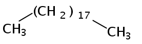 Structural formula of Nonadecane
