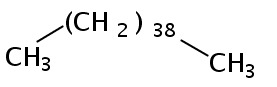 Structural formula of Tetracontane