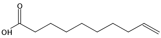 Structural formula of 9-Decenoic acid