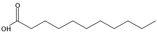 Structural formula of Undecanoic acid