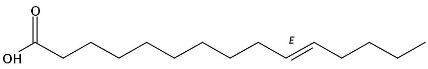 Structural formula of 10(E)-Pentadecenoic acid