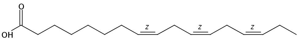 Structural formula of 8(Z),11(Z),14(Z)-Heptadecatrienoic acid