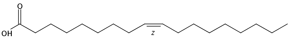 Structural formula of 9(Z)-Octadecenoic acid