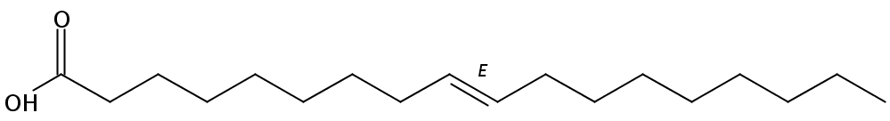 Structural formula of 9(E)-Octadecenoic acid