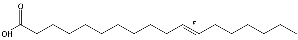Structural formula of 11(E)-Octadecenoic acid
