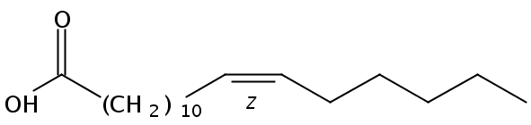 Structural formula of 12(Z)-Octadecenoic acid