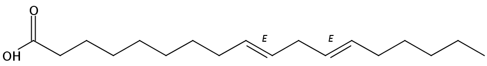 Structural formula of 9(E),12(E)-Octadecadienoic acid