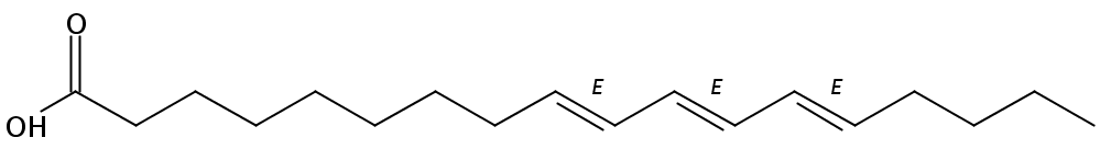 Structural formula of 9(E),11(E),13(E)-Octadecatrienoic acid