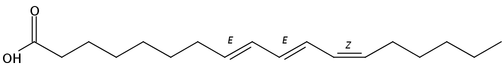 Structural formula of 8(E),10(E),12(Z)-Octadecatrienoic acid