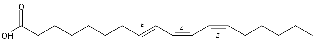 Structural formula of 8(Z),10(E),12(Z)-Octadecatrienoic acid