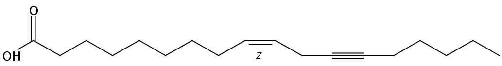 Structural formula of 9(Z)-Octadecen-12-ynoic acid