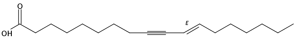 Structural formula of 11(E)-Octadecen-9-ynoic acid