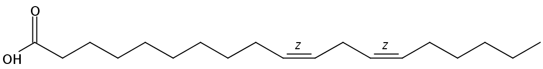 Structural formula of 10(Z),13(Z)-Nonadecadienoic acid