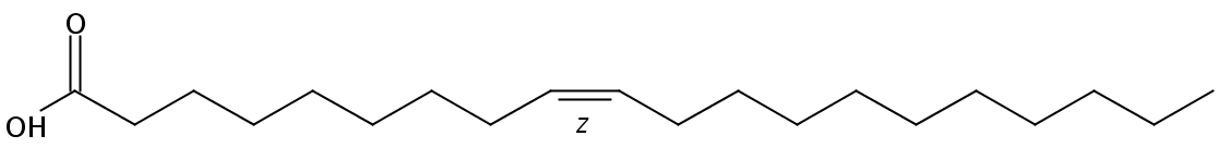 Structural formula of 9(Z)-Eicosenoic acid