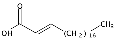 Structural formula of 2(E)-Eicosenoic acid