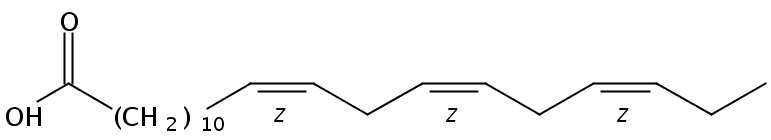 Structural formula of 12(Z),15(Z),18(Z)-Heneicosatrienoic acid