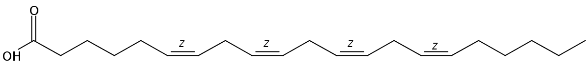Structural formula of 6(Z),9(Z),12(Z),15(Z)-Heneicosatetraenoic acid