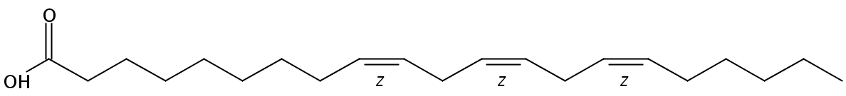 Structural formula of 9(Z),12(Z),15(Z)-Heneicosatrienoic acid