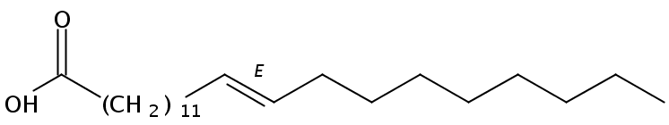 Structural formula of 13(E)-Docosenoic acid