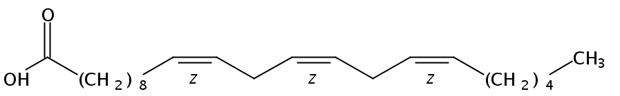 Structural formula of 10(Z),13(Z),16(Z)-Docosatrienoic acid
