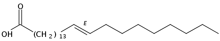 Structural formula of 15(E)-Tetracosenoic acid