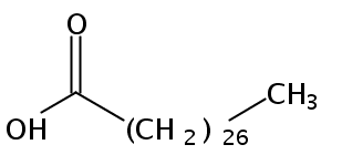 Structural formula of Octacosanoic acid
