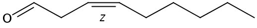 Structural formula of 3(Z)-Nonenal