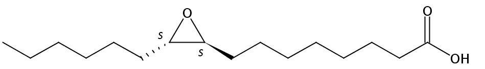 Structural formula of trans-9,10-Epoxyhexadecanoic acid