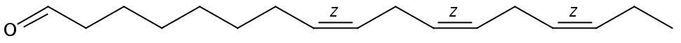 Structural formula of 8(Z),11(Z),14(Z)-Heptadecatrienal