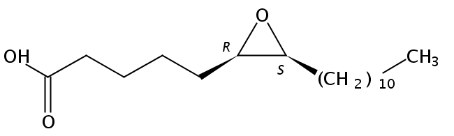 Structural formula of cis-6,7-Epoxy-octadecanoic acid