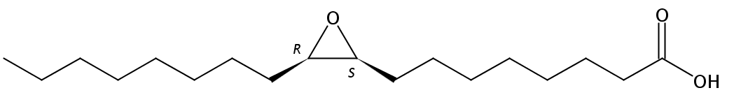 Structural formula of cis-9,10-Epoxy-octadecanoic acid