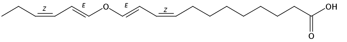 Structural formula of Etherolenic acid