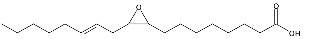 Structural formula of cis-9,10-Epoxy-12(Z)-octadecenoic acid