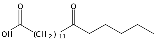 Structural formula of 13-Oxo-octadecanoic acid