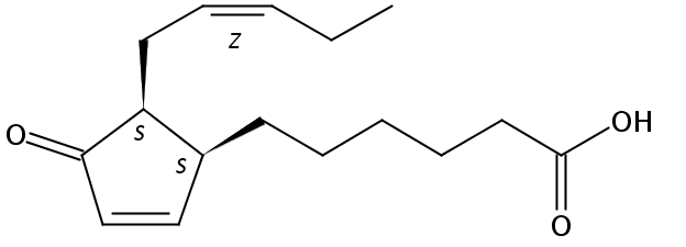 Structural formula of 2,3-Dinor-12-oxo-10,15(Z)-phytodienoic acid