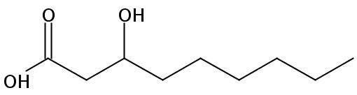 Structural formula of 3-Hydroxynonanoic acid