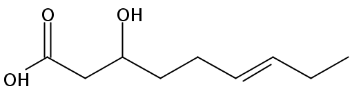 Structural formula of 3-Hydroxy-6(Z)-nonenoic acid
