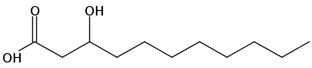 Structural formula of 3-Hydroxyundecanoic acid