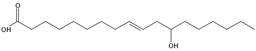 Structural formula of 12-Hydroxy-9(Z)-octadecenoic acid