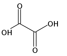 Structural formula of Ethanedioic acid