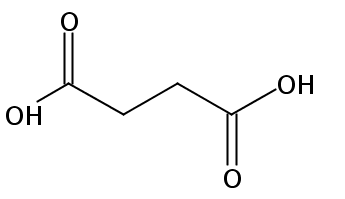 Structural formula of Butanedioic acid