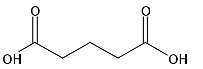 Structural formula of Pentanedioic acid