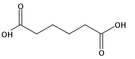 Structural formula of Hexanedioic acid