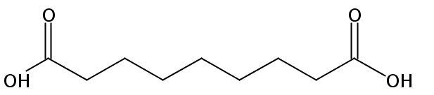 Structural formula of Nonanedioic acid