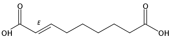 Structural formula of 2(E)-Nonenedioic acid